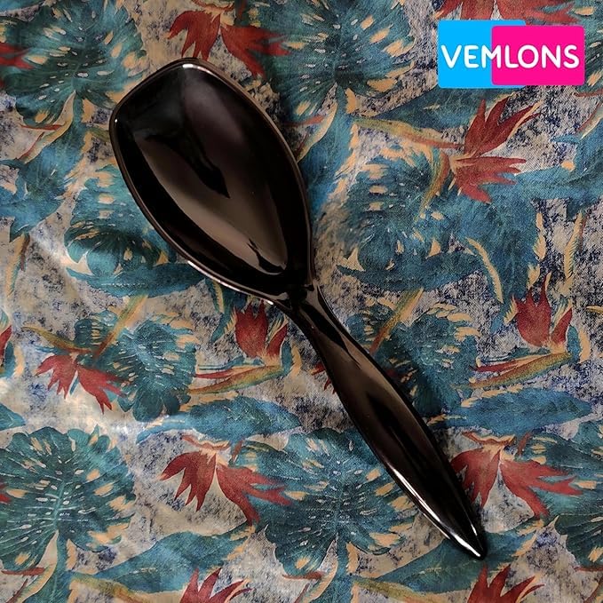 Vemlons Long Handled Serving Spoon Pure White Melamine Tableware 4 Piece 2