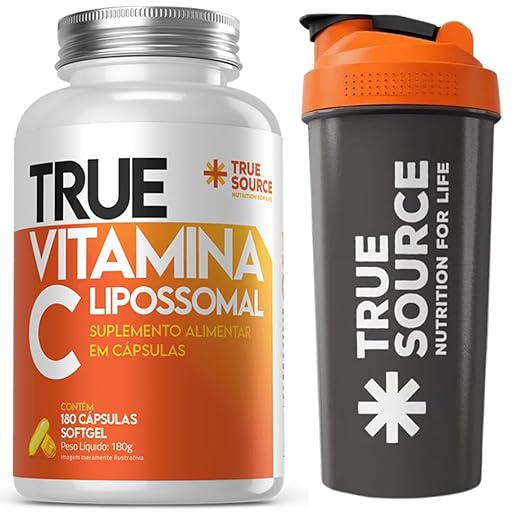 Combo True Source - Vitamina C Lipossomal (180 Cáps + Coqueteleira)