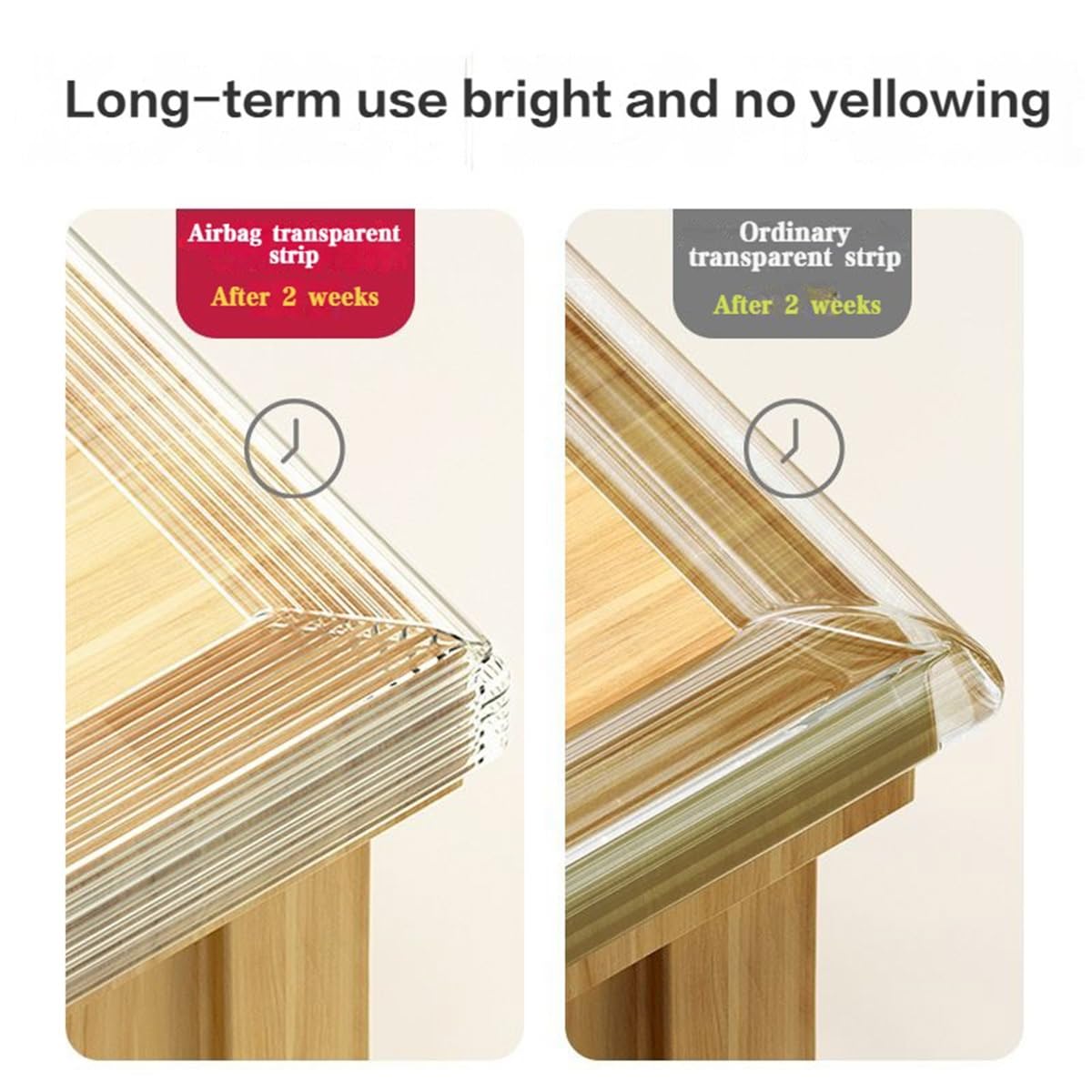 Schaumstoff-Kantenschutzstreifen, transparenter Silikon-Eckenschutz, Stoßstange for Möbel, Tische und Schreibtische, Kinderschutzkissen(15mmx5m)