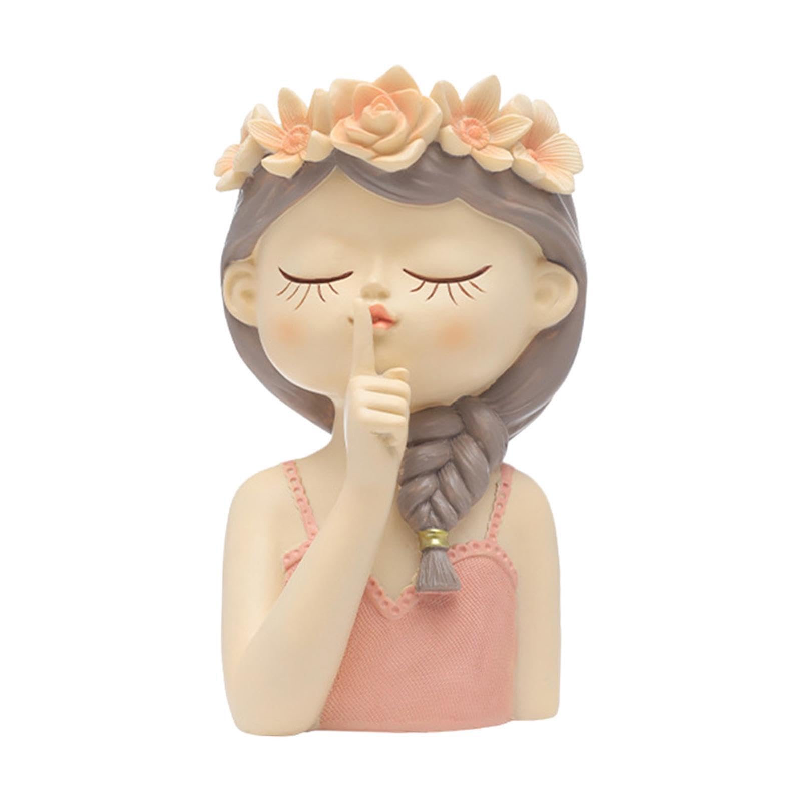 TWISAXC Bust Vase Planters Portrait Planter Flower Pot Maiden Head Planter Flowerpot Made Of Premium Resin Maiden Head Flowerpot Is Made Of Premium Resin