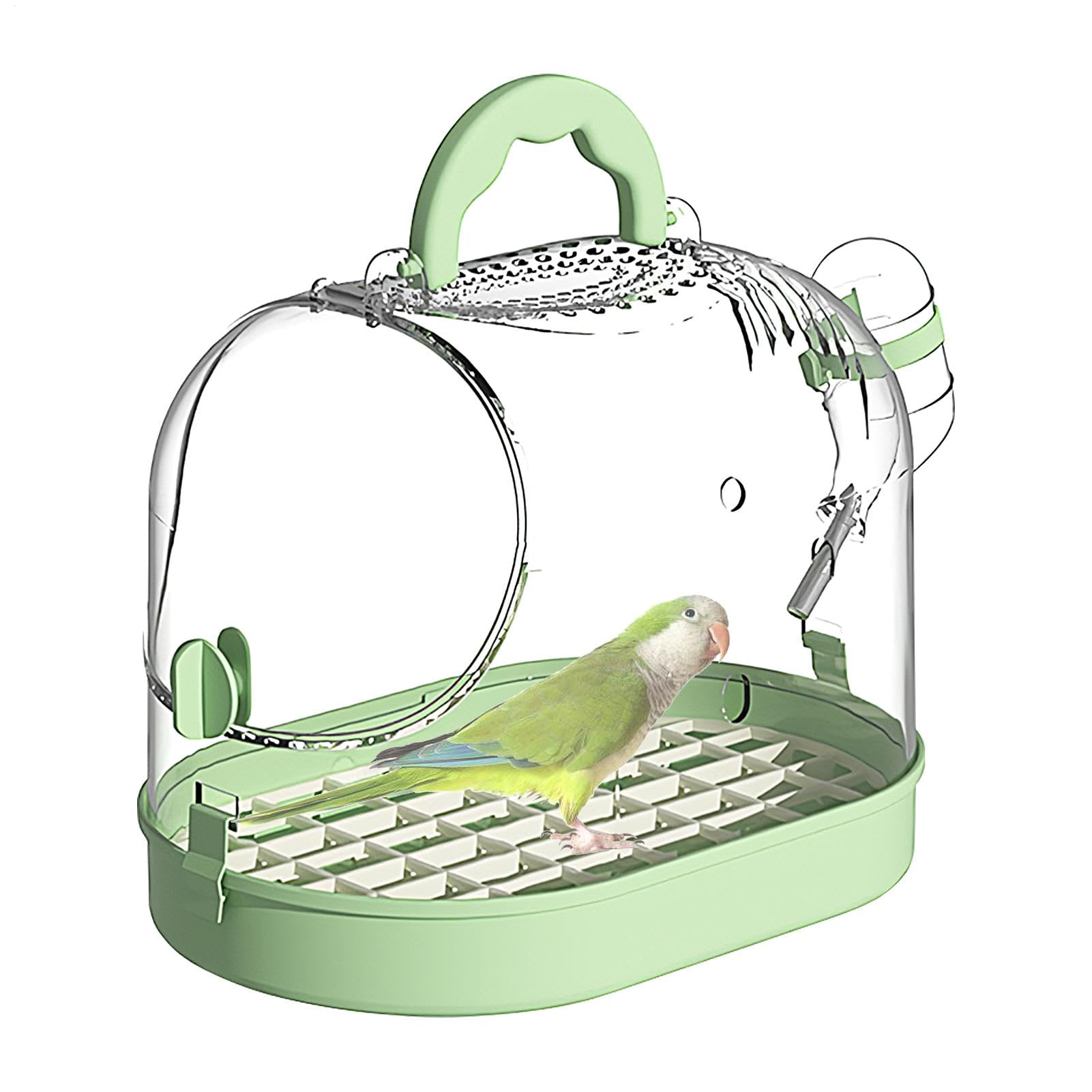 Transparent Hand-Held Cage Lightweight Breathable Parrot Bag Escape-Proo
