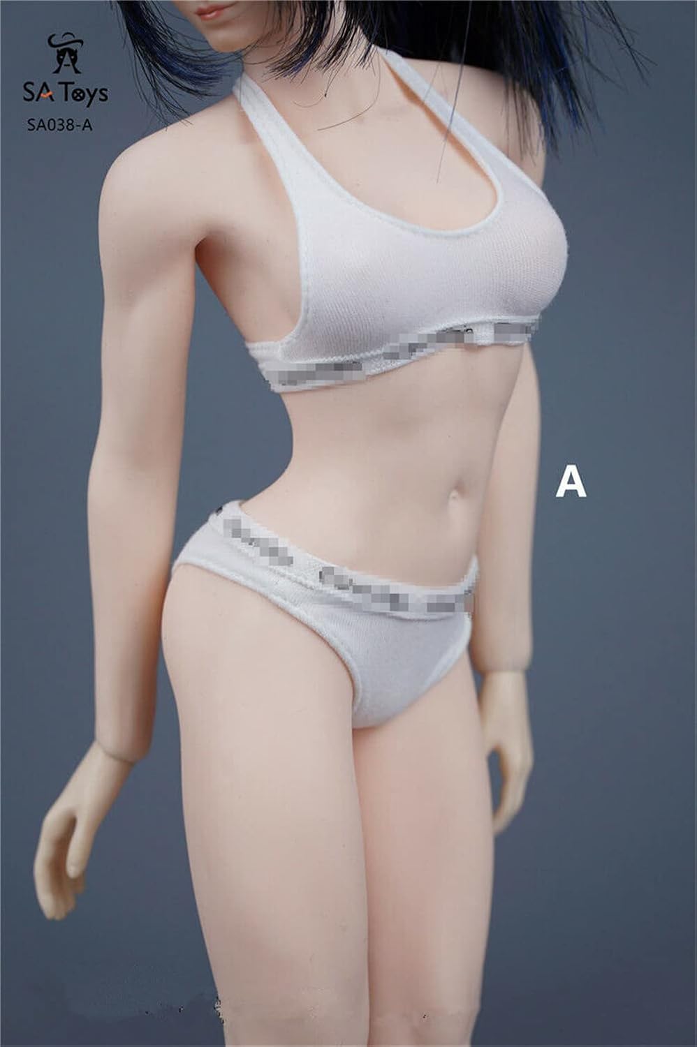 Fremego 1/6 Scale Female Clothes,Female White Bras Underwear Clothing for 12inch PH TBL JO Seamless Action Figure Body (A)