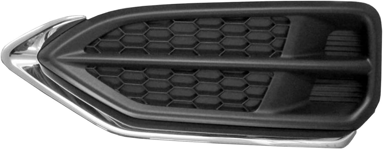 2016-2018 Acura Rdx Driver Side Fog Light Cover; Black With Chrome Molding; Made Of Plastic Partslink AC1038112