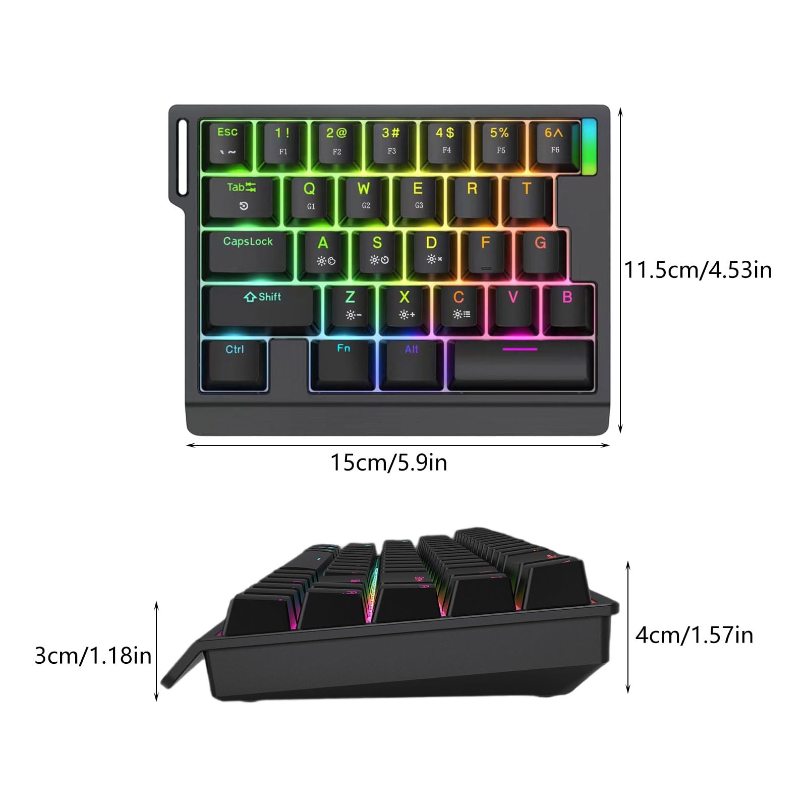 Tastiera meccanica da gioco, 29 tasti, interruttore magnetico, retroilluminazione a LED, accessori da gioco, ergonomica