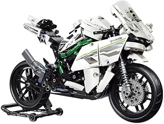 Technic Motorcycle Building Kit for Kawasaki H2 Superbike, Build A Model Motorcycle, MOC Racing Motorcycle Building Blocks Compatible with Lego Motorbike - 800 Pieces