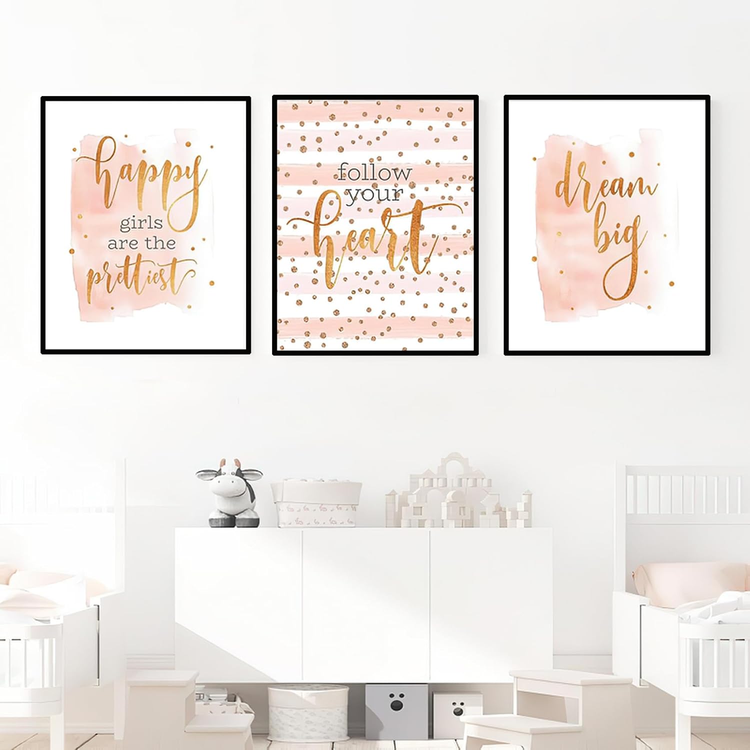 Set of 3 Canvas Wall Art Pictures Poster Print Frames with Inspirational Positive Quotes for Teen Girls Room Decor Modern Nordic Women Gifts - Image 9