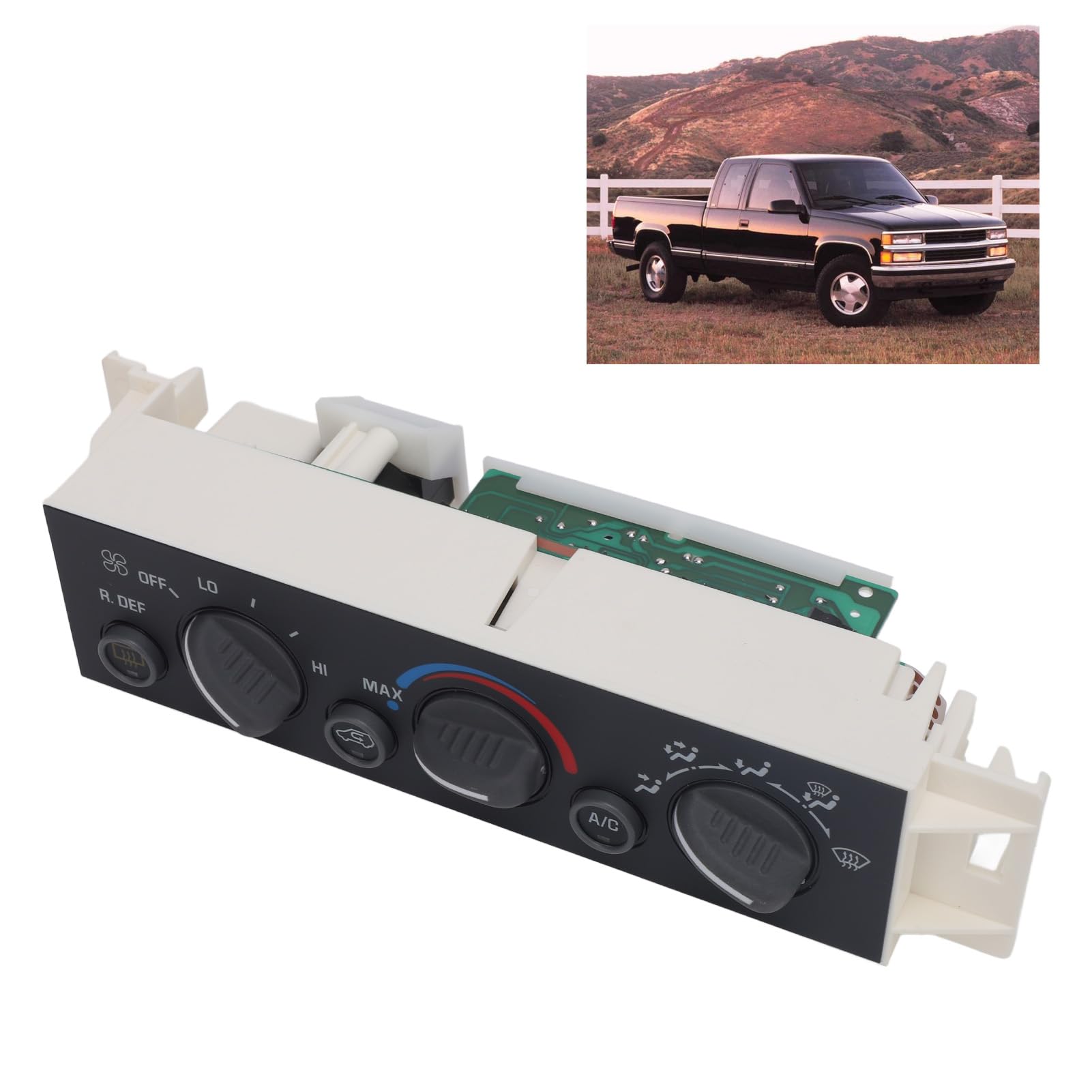 Módulo de Interruptor de Control de Climatización de CA, Módulo de Control de Calefacción de Equipo Original con Interruptor Desempañador de Ventana Trasera 599‑006 Reemplazo