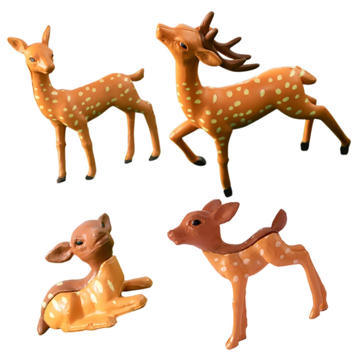 Cerfs miniatures Abaodam en PVC pour créer un paysage forestier féerique à la maison