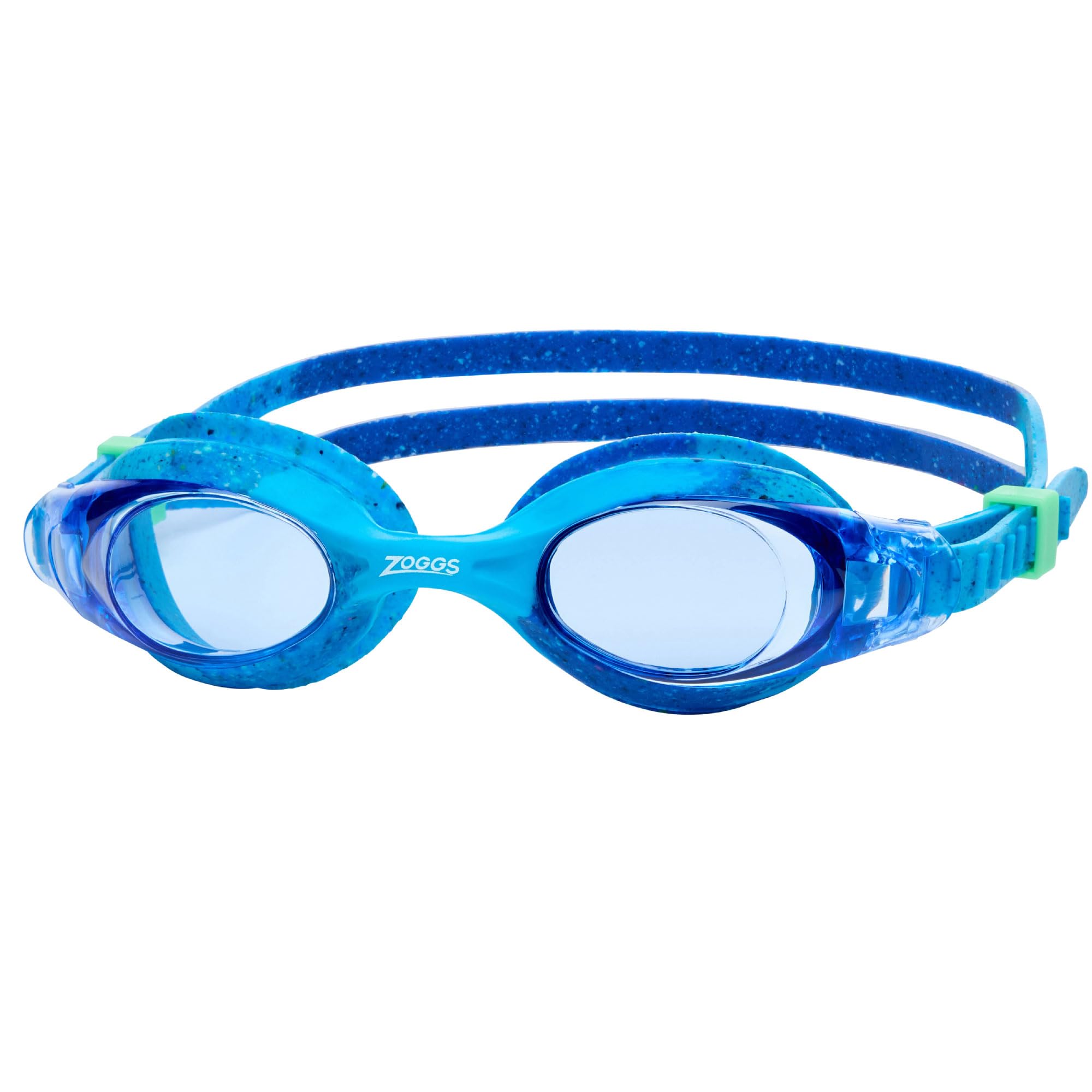 Zoggs Little Bondi Remix Kids Swim Goggles - Soft Silicone Comfort, UV Protection, Anti-Fog Lenses, Easy-Adjust Strap for Leak-Free Fit, Light Blue Blue