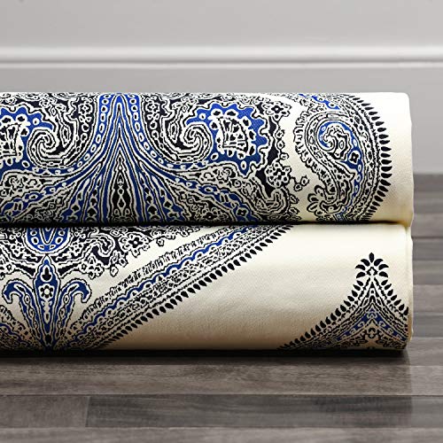 HPD Half Price Drapes Printed Curtains Paisley Damask Cotton Curtains 84 Inches Long (1 Panel) Room Darkening Window Curtains for Living Room & Bedroom, 50W x 84L, Blue Paisley Damask by HPD Half Price Drapes - Image 8