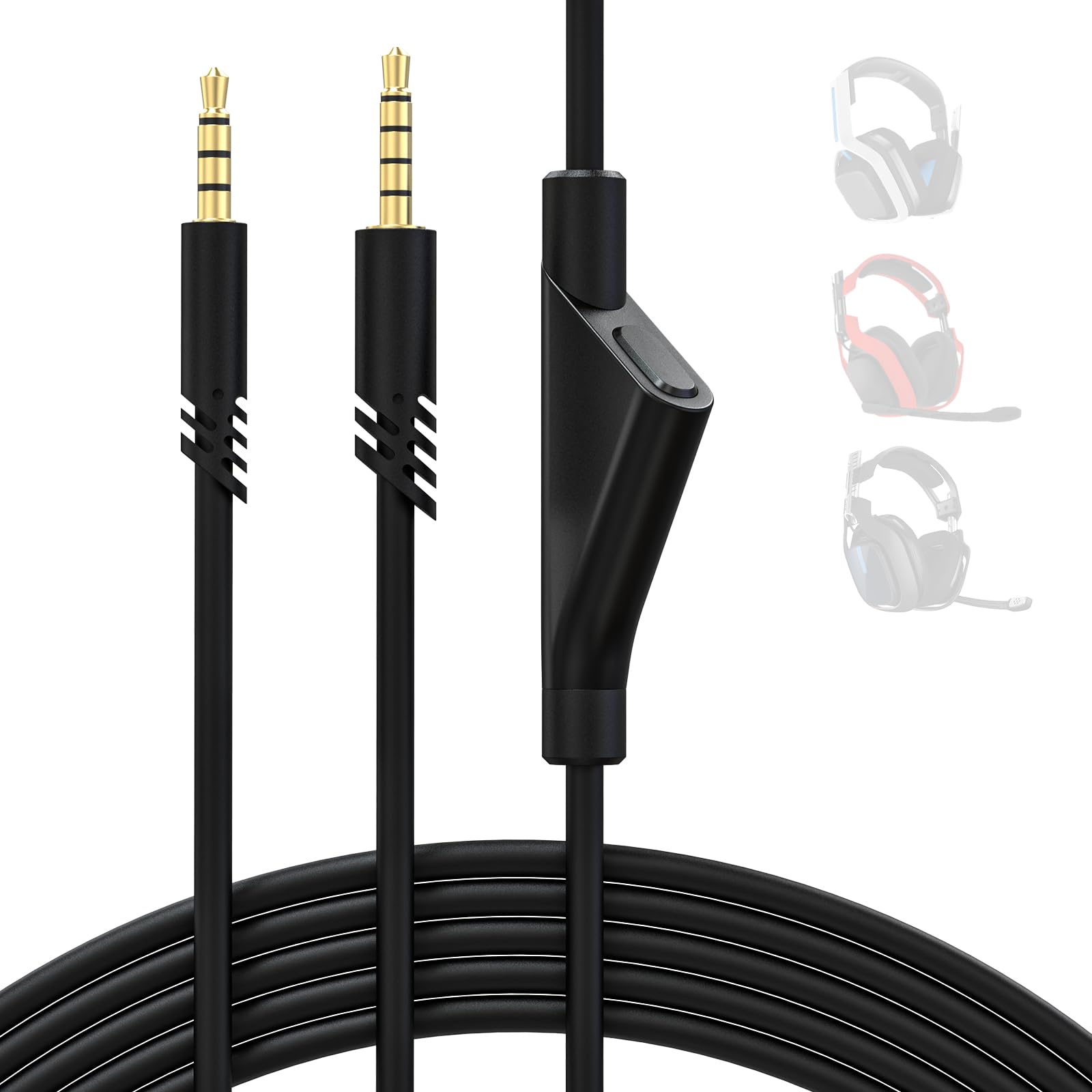 Cable de audio de repuesto para auriculares A40 con funcion de silencio y control de volumen 8