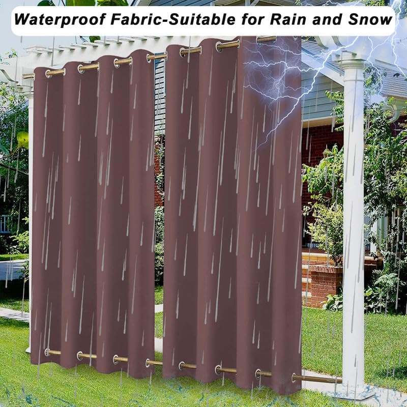 Rideaux d'extérieur anti-UV et imperméables pour protéger la terrasse de la pluie