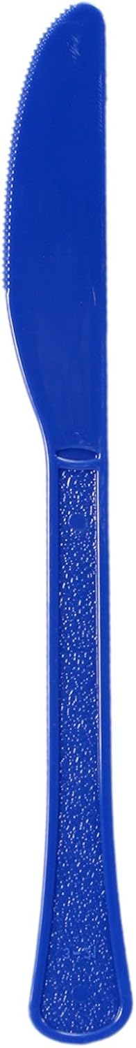 Apple Red Plastic Heavy Weight Knives (50 Count) - Premium Disposable Plastic Cutlery, Perfect for Home Use and All Kinds of Occasions