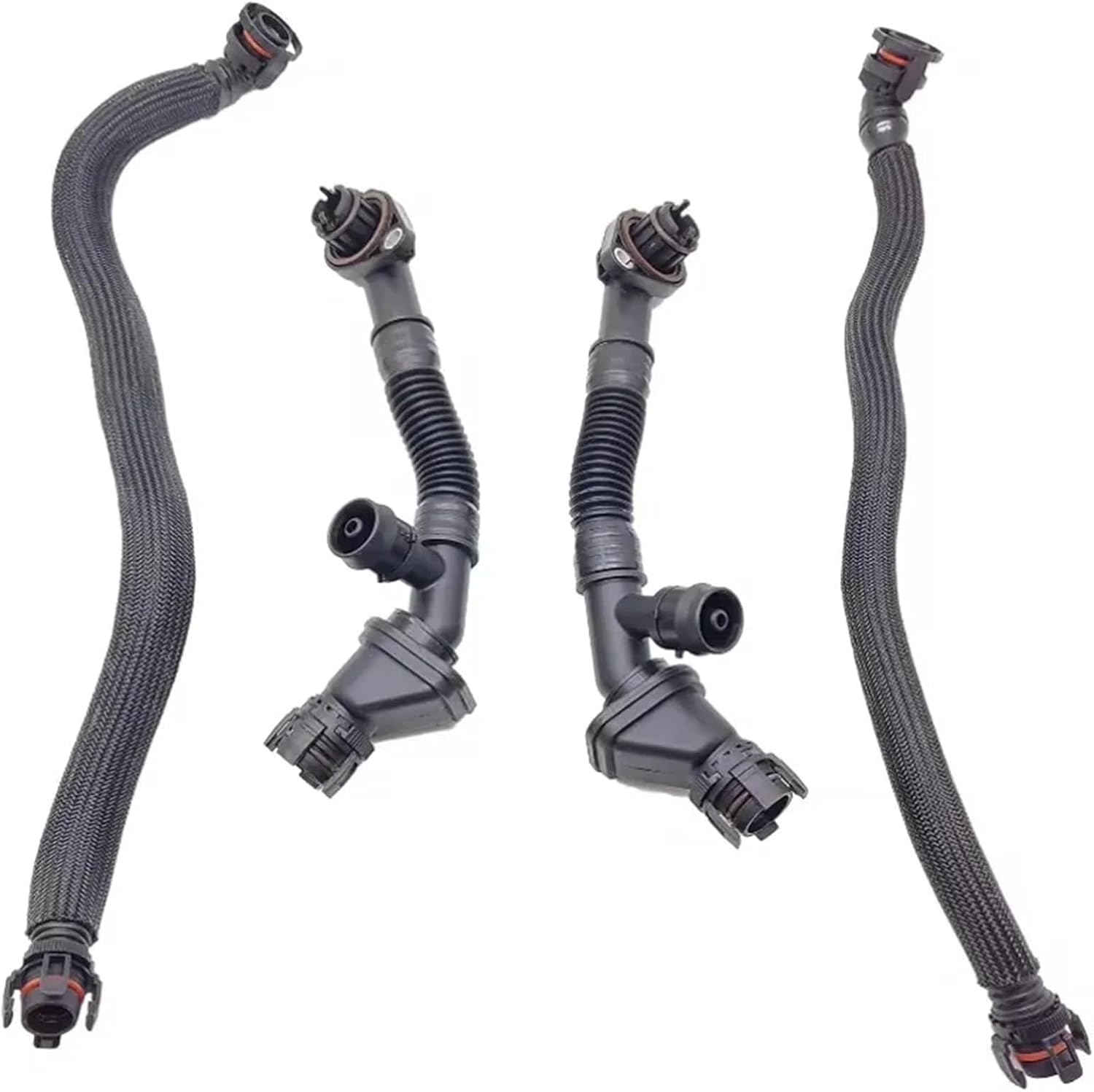 Crankcase Breather Hose Compatible with BMW for X5 for 550i for XDrive 2011 2012 2013 Car Engine Left and Right Crankcase Vent Pipe Breather Hose Oe：11157575640