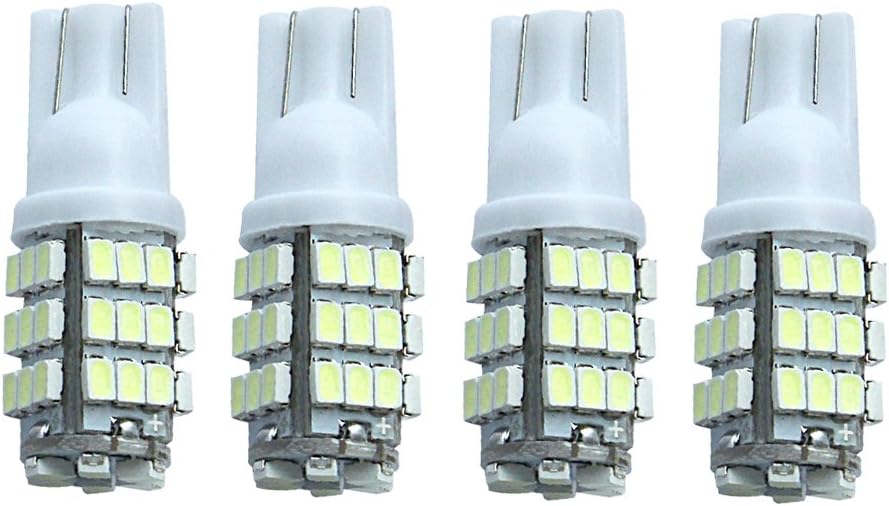 LLCJ 4Pcs Super Bright Car LED White Lights Bulb T10 3528 42-SMD Backup Reverse Light Bulbs,Indicator Light,Parking lights,Tail lights