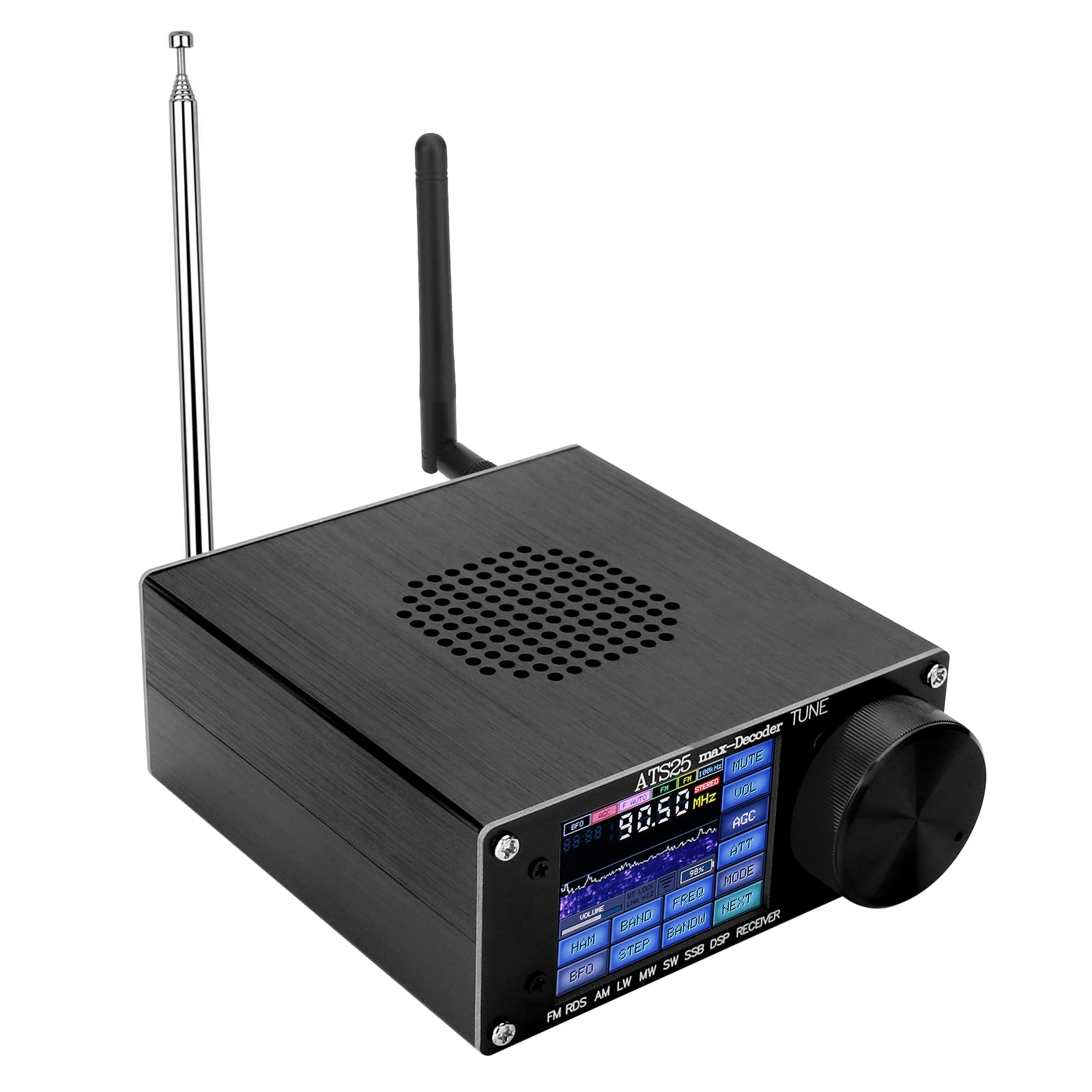 ATS25max Décodeur Si4732 Récepteur radio pleine bande Récepteur DSP FM LW (MW et SW) et SSB