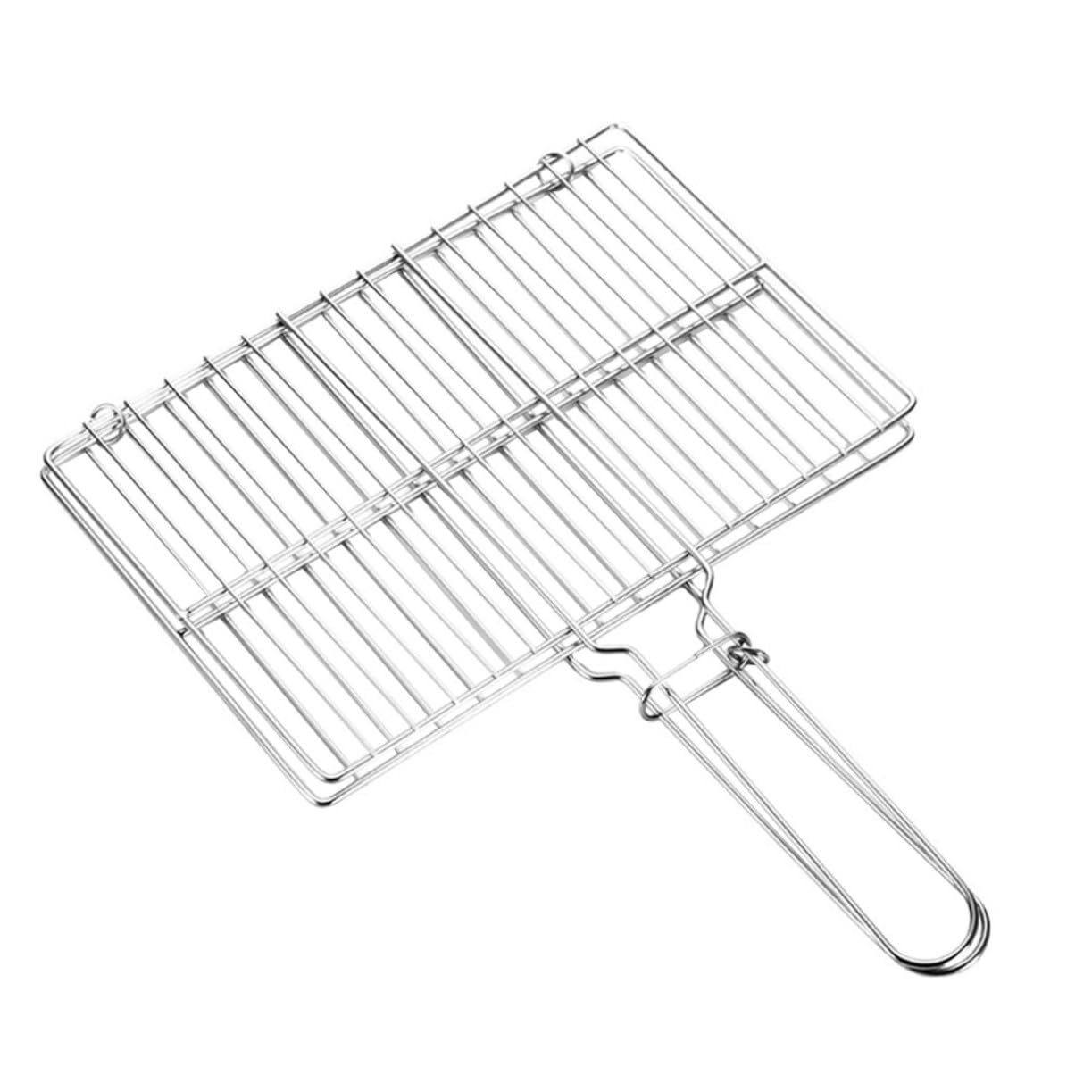 Cestello Facile da Pulire da Usare per Barbecue in Acciaio Inossidabile Rinforzato Rete per Grigliare Carne e Verdure per Barbecue All'aperto e Campeggio