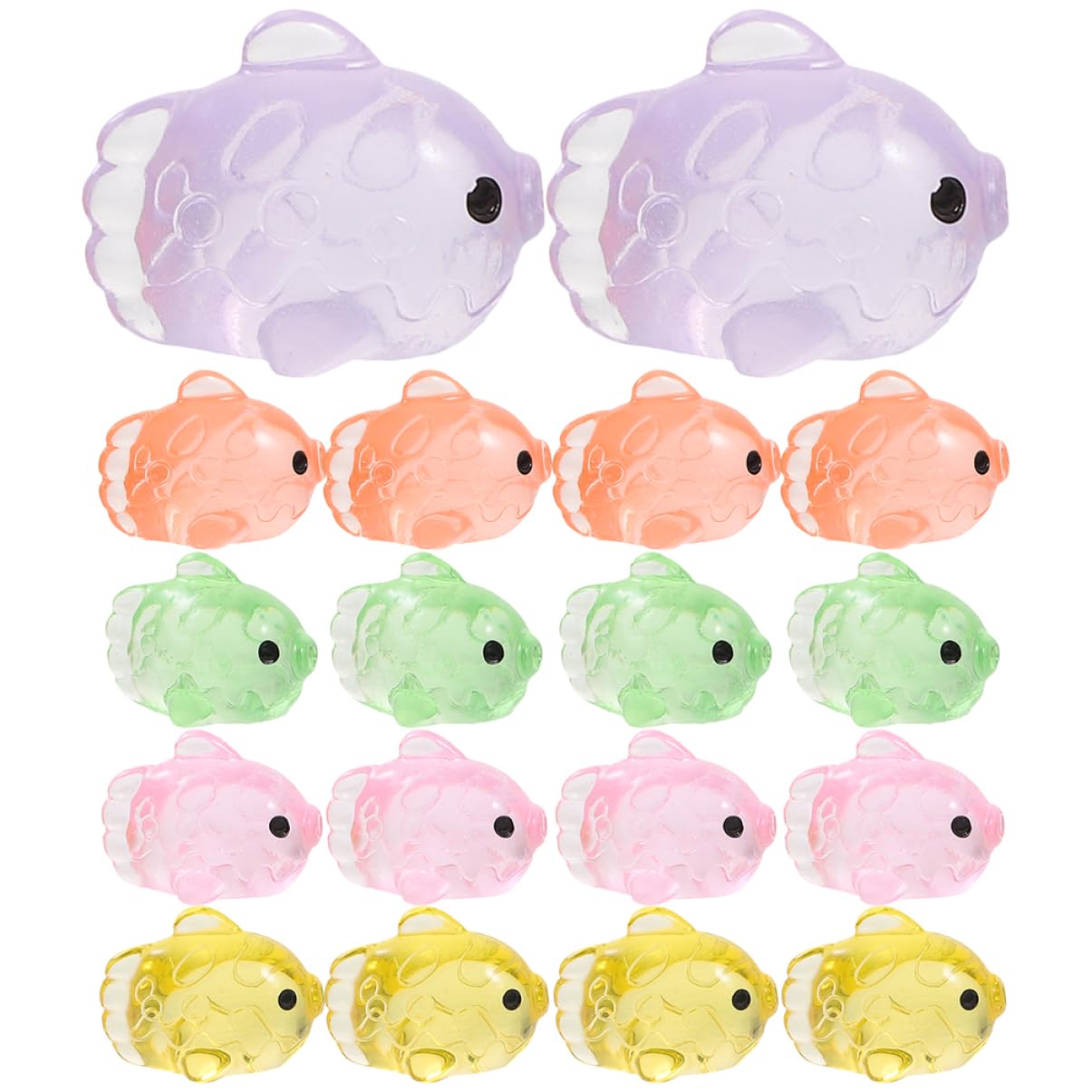 Happyyami 160piezas Miniaturas De Peces De Resina para Decoración De Acuarios y Paisajes Marinos Adornos De Animales Oceánicos