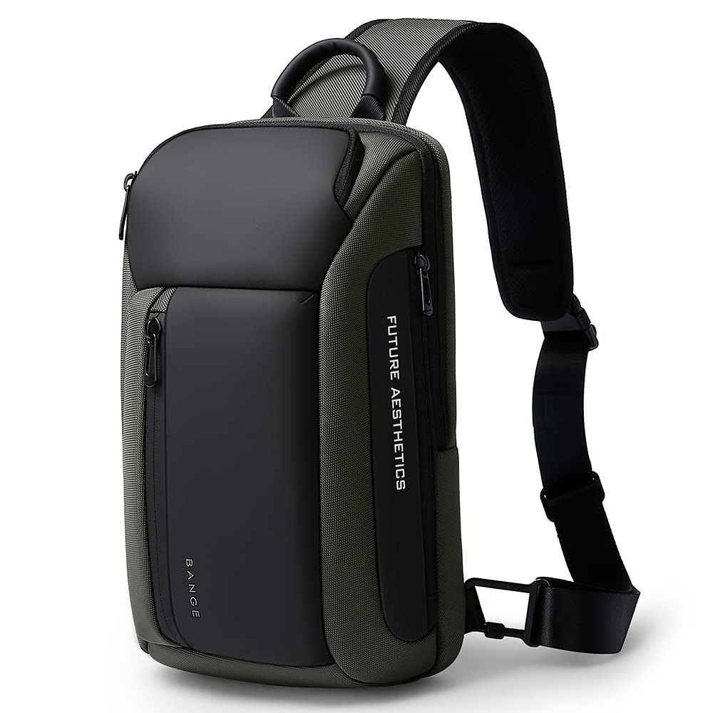 BANGE Men's Crossbody Backpack - Waterproof Shoulder Bag for Travel, Hiking & Daily Commute