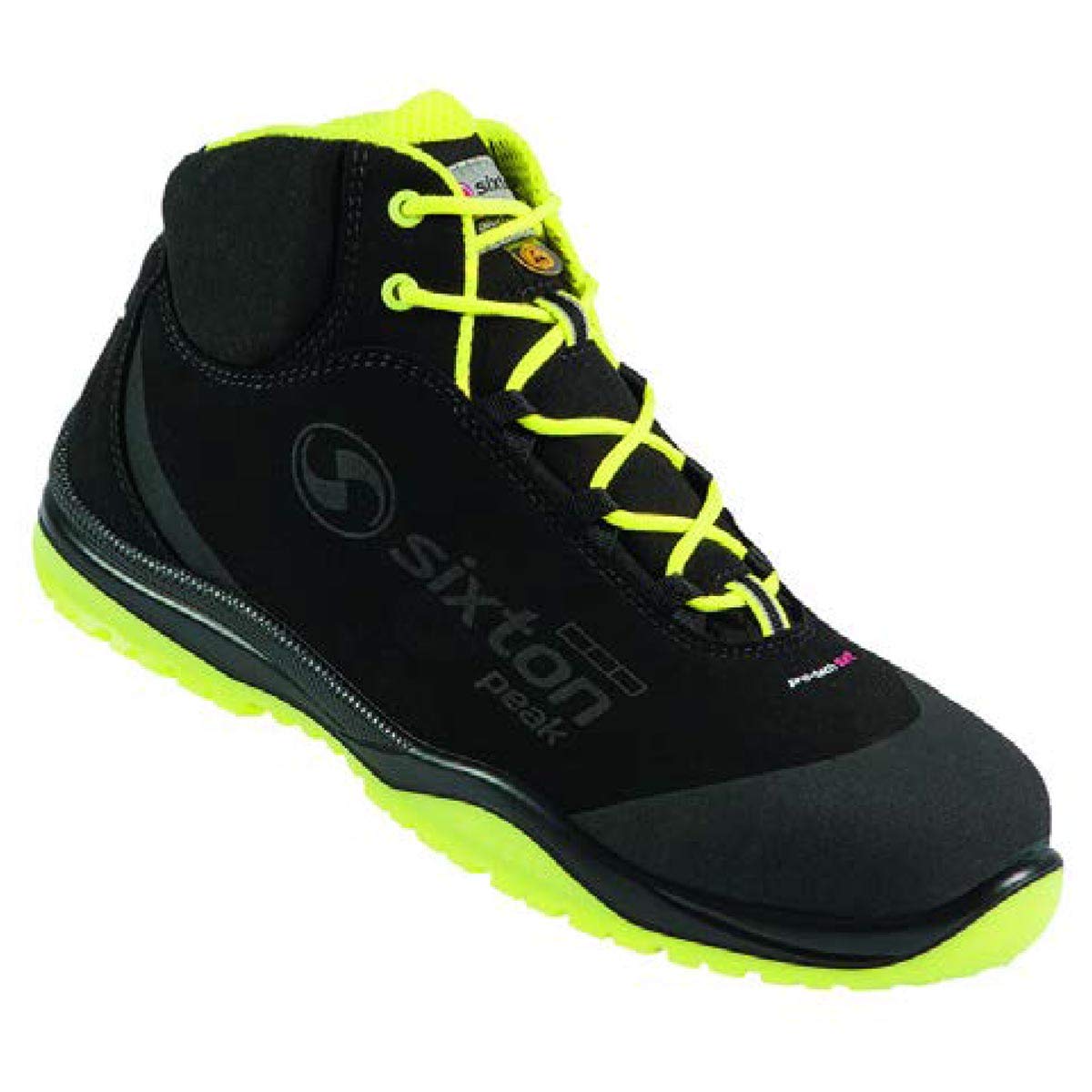 Scarpe Antinfortunistiche Alte S3 SRC ESD Microfibra 570gr Puntale Alluminio Ritmo Cuban High SIXTON EN ISO 20345:2011