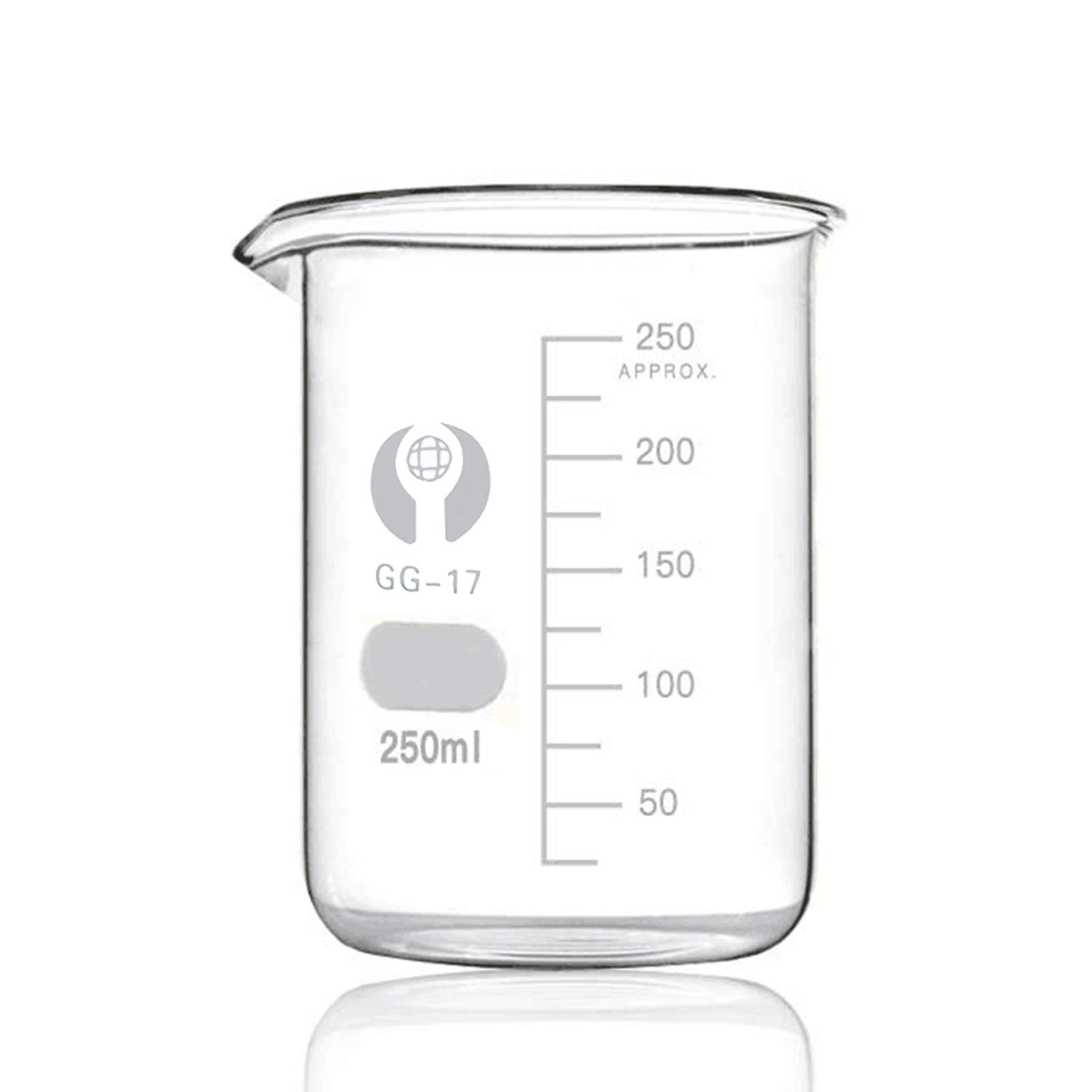 Glass Beakers Set Graduated Measuring Glass Beaker 4 Sizes 25ml 50ml