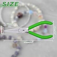 Vista 6 de SPEEDWOX Alicates de punta plana de 5 pulgadas, mini alicates de pico de pato, alicates de nariz fina, alicates de precisión para hacer joyas