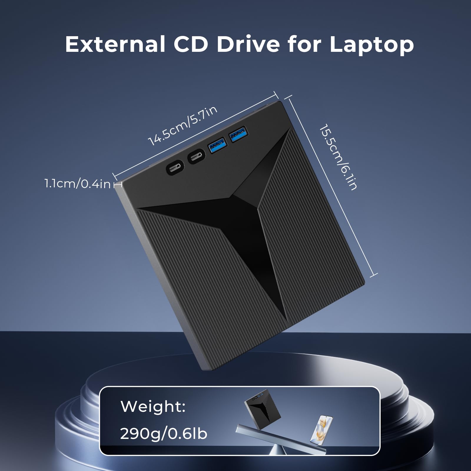 Amazon.com: wintale 7 in 1 External CD/DVD Drive for Laptop, CD
