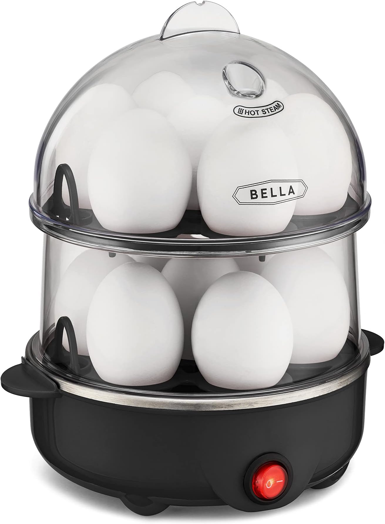 EZ EGGS Hard Boiled Egg Peeler, 3 Egg Capacity Handheld