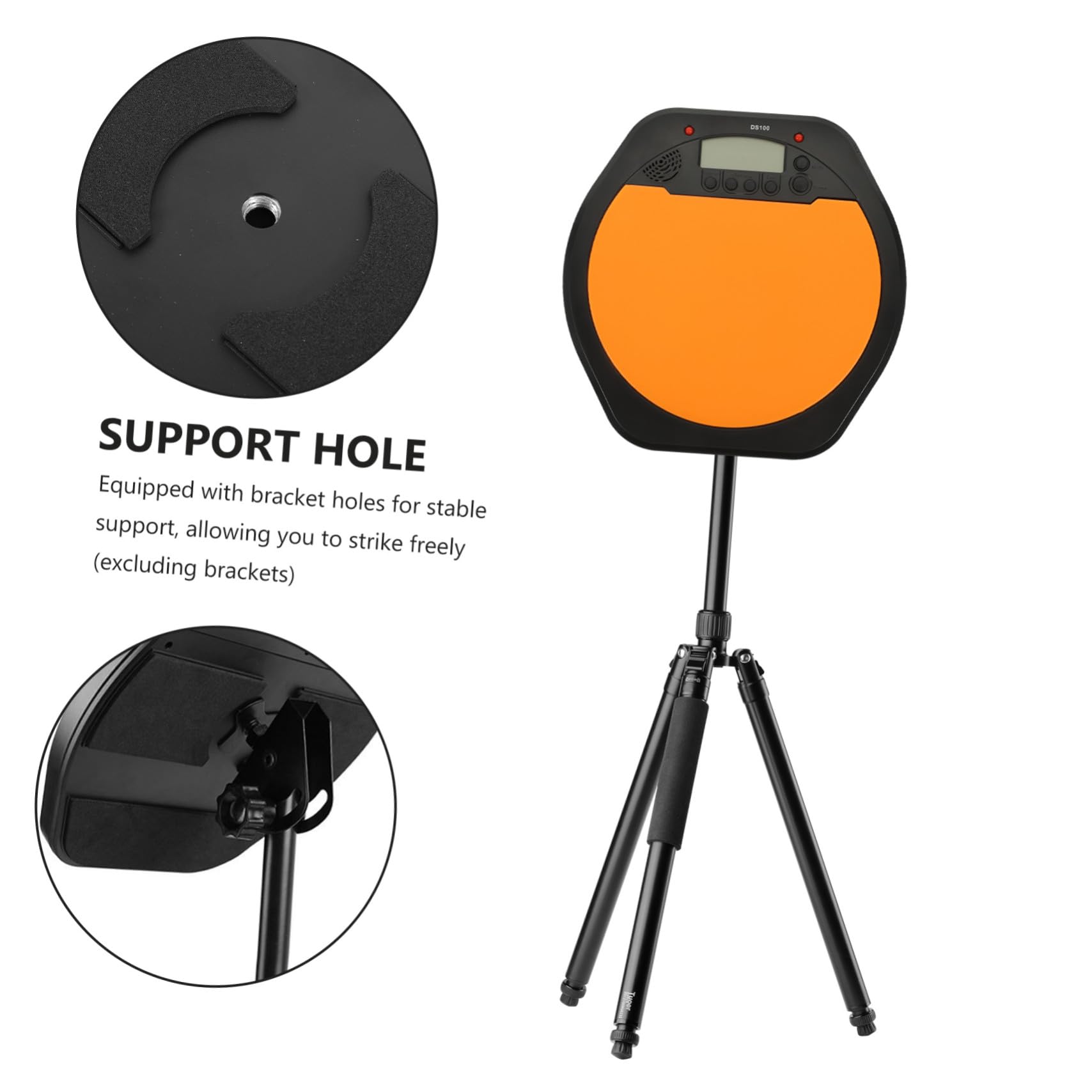Cabilock Metrónomo Digital Pantalla Lcd para Pad de Batería de Práctica, Material Asb y Silicona, Función de Medición Tap Tempo para Entrenamiento Musical