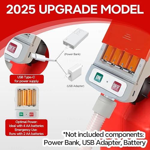 Miniatura 2 de HiNADA Bomba de transferencia de combustible de parada automática USB tipo C o alimentación de batería, portátil de 3.2 GPM con manguera extra larga