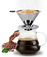 Coador Filtro De Café 103 Inox Peneira Aço Sem Uso De Papel Onyon