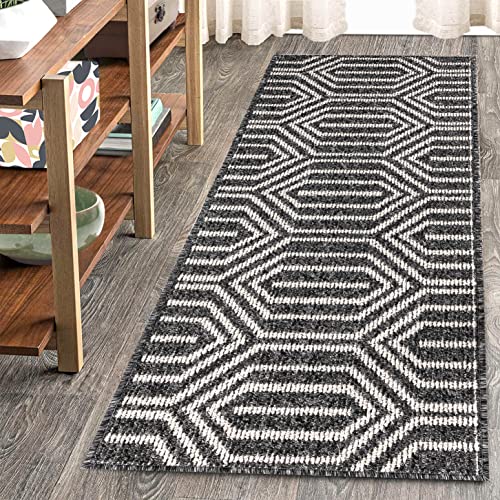 Refetone Runner Rug For Hallway Rug Washable Runner Mat Non Slip For Entryway Entrance Kitchen Laundry Room Rug - 20"X59", Black #TOP28