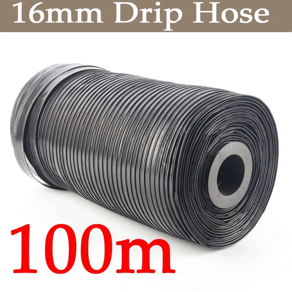 Cinta de riego por goteo, Cinta plana de goteo de laberinto de una sola hoja, 16mm, 0,2mm, 15cm, 2L/H, invernadero de jardín(100m)