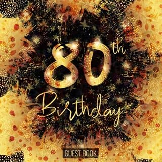 80th Birthday Guest Book Anniversary