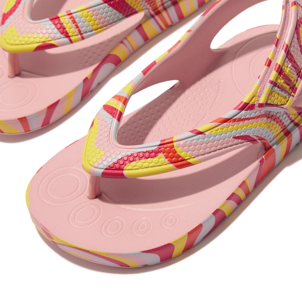 Fitflop Iqushion Kids Toddler Swirly Ergonomic Flip-Flops, Sandali Unisex-Bambini e Ragazzi