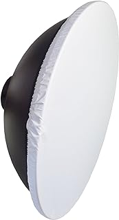 بيست شوت 2 عبوة 22 انش - 55 سم من جورب موزع اطباق الجمال غطاء شاشة ابيض ناعم شفاف لضوء فلاش سريع ضوء ستروب عاكس الضوء الاحادي يناسب البورتريه والتصوير الفوتوغرافي العصري نايلون