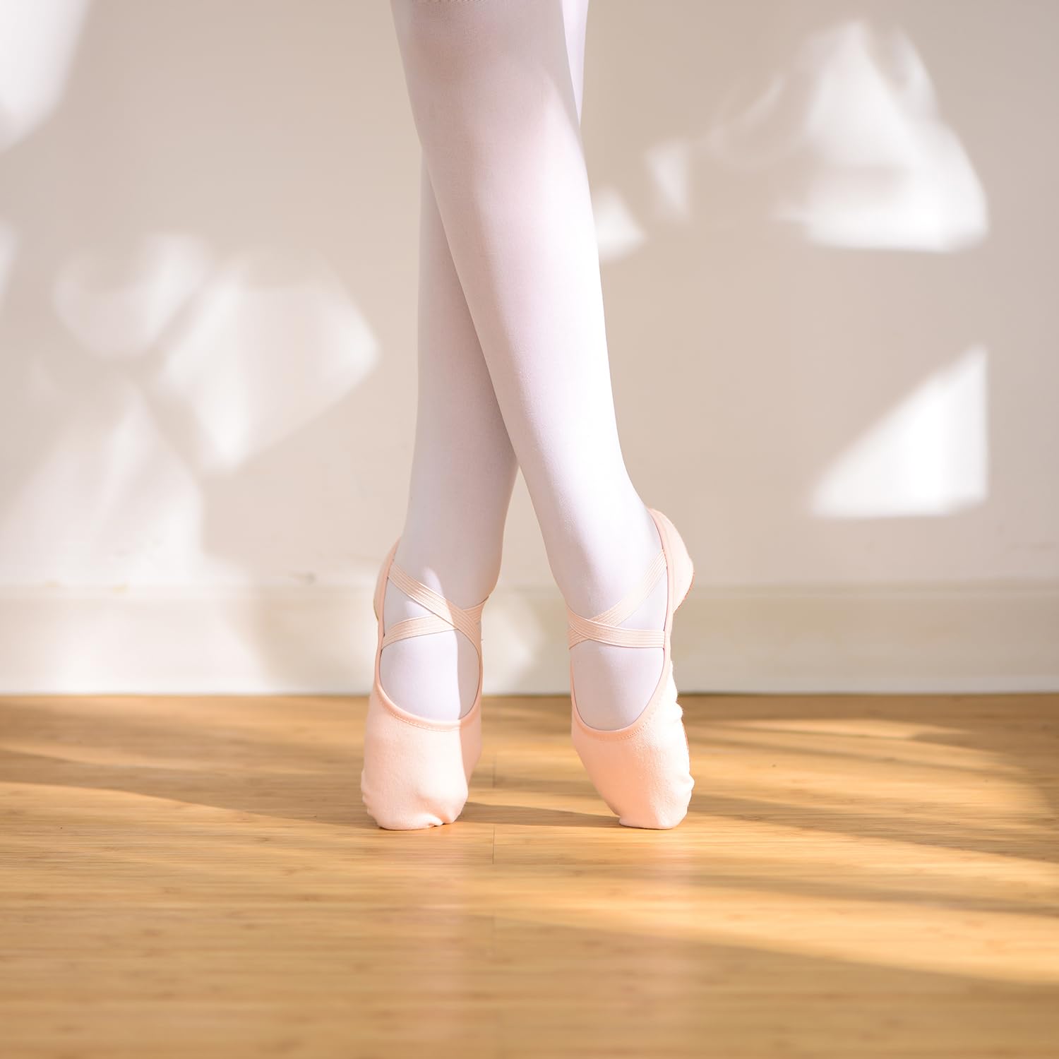 Uniuni Scarpe Danza Bambina Elastic Scarpette Danza Classica Donna Mezze Punte Ginnastica Scarpe Ballerina per Ragazze e Donna