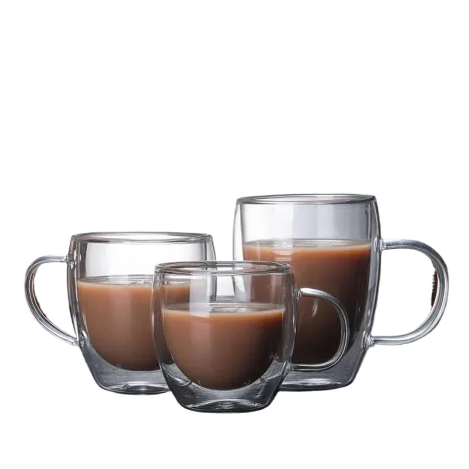 Szklany kubek do kawy z podwójnymi ściankami (4 szt., Coffee Glass 450 ml)