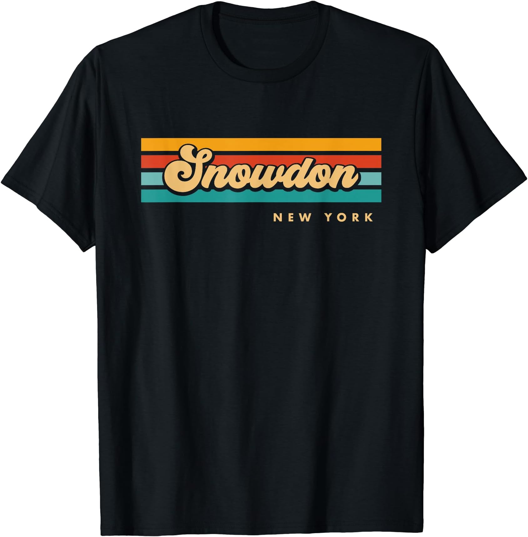 Vintage Souvenir Snowdon, NY TouristVintage Sunset Stripes Snowdon, New York T-Shirt