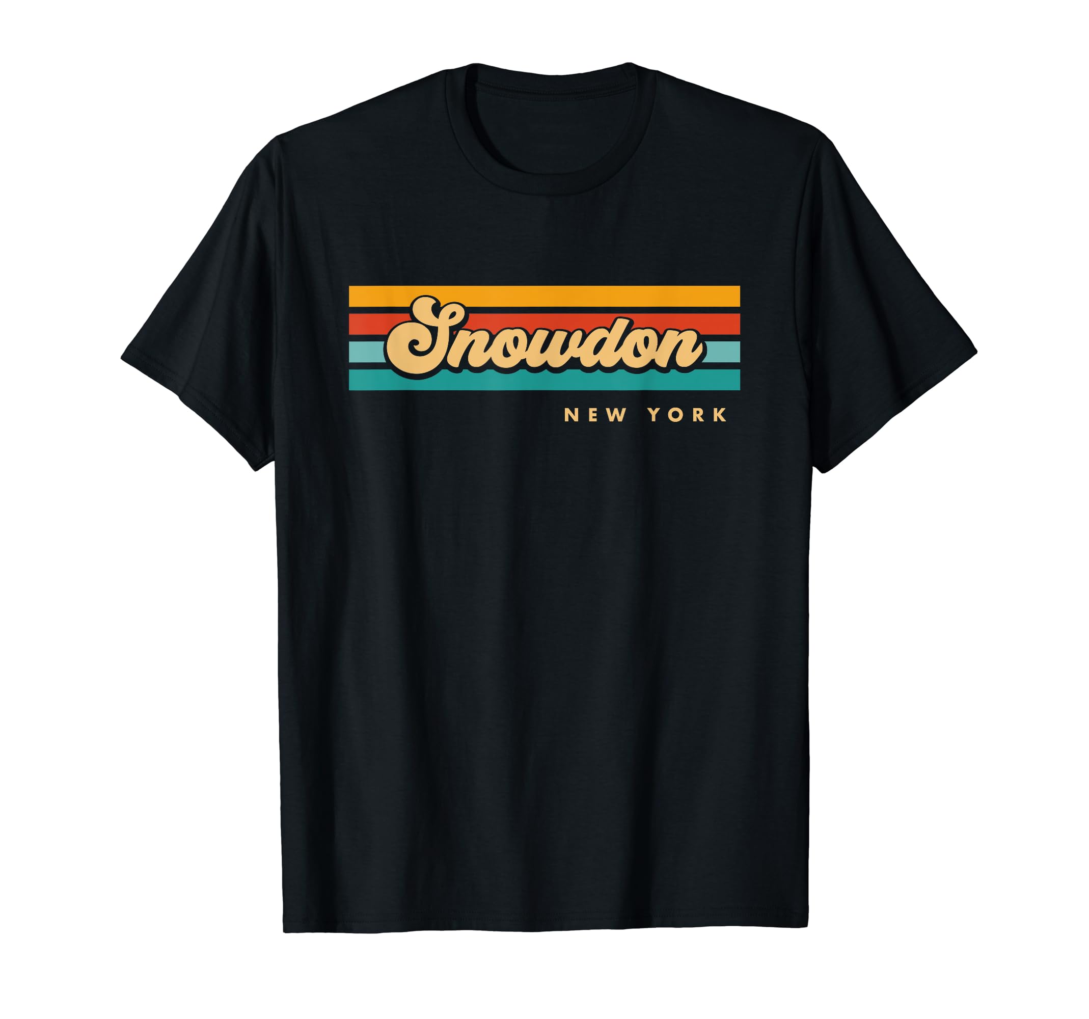 Vintage Souvenir Snowdon, NY TouristVintage Sunset Stripes Snowdon, New York T-Shirt