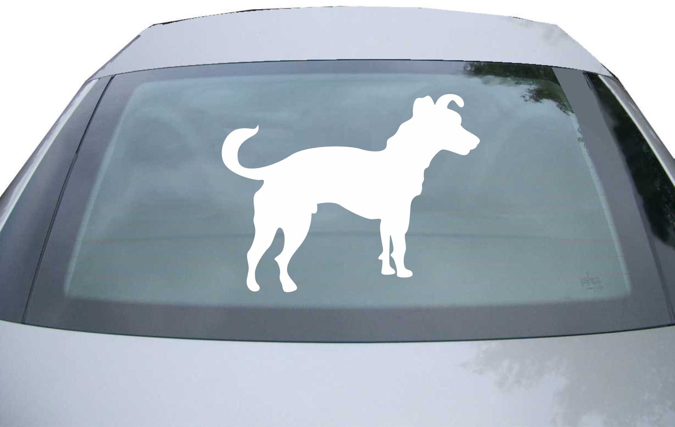 Adesivo Per Auto INDIGOS – Jack Russell Terrier Con Nome – Verde Fluo 600x233mm – Tuning JDM
