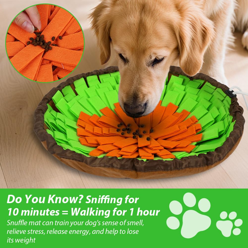 AYESY Tappeto Olfattivo Cane, 48 cm Tappetino antiscivolo per animali domestici con coulisse per appenderlo,tappetino per sniffare cibo,per l'allenamento Olfattivo lo Slow Food Sollievo Dallo Stress