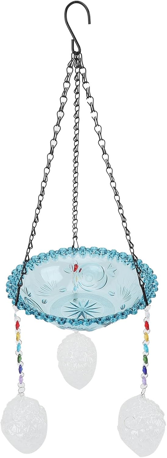 Hanging Birdbath Bird Feeder Multipurpose Innovative Lightweight Large Space Hanging Bird Bath for Outdoor Garden Lawn