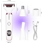 2026 Led Display Razor électrique pour les femmes hommes, Belle femme humide & Rasoir électrique sec, sans douleur 4 en 1 Rasoirs sans douleur pour le corps, rasoir sans cords pour les jambes, bras et bikini (Pink)