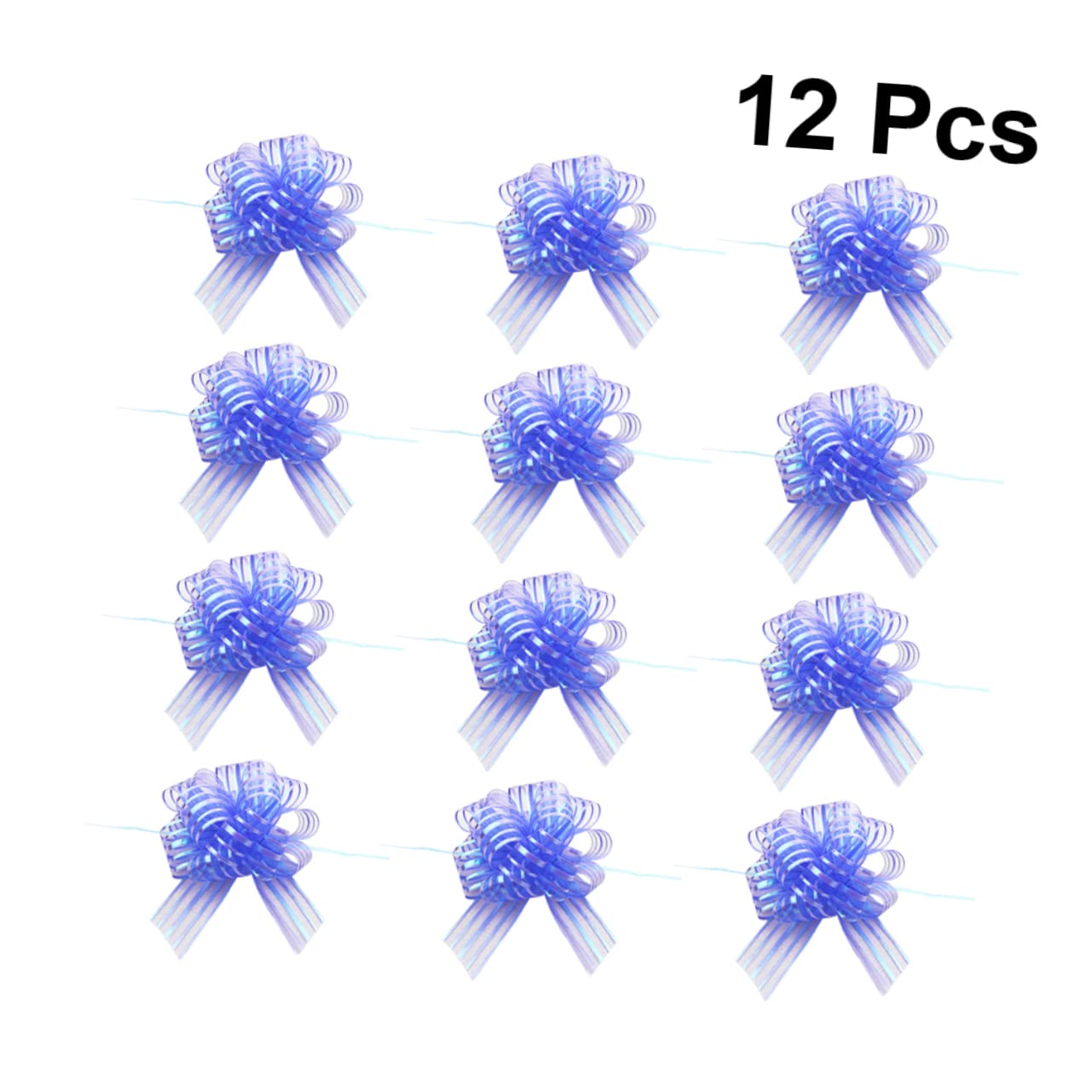 Operitacx 36pezzi Fiocchi Decorativi Per Matrimoni e Feste Da Coccarde Tulle Blu Per Decorazioni Festive e Regali Per Allestimenti Di Auto Sacchetti e Vasi