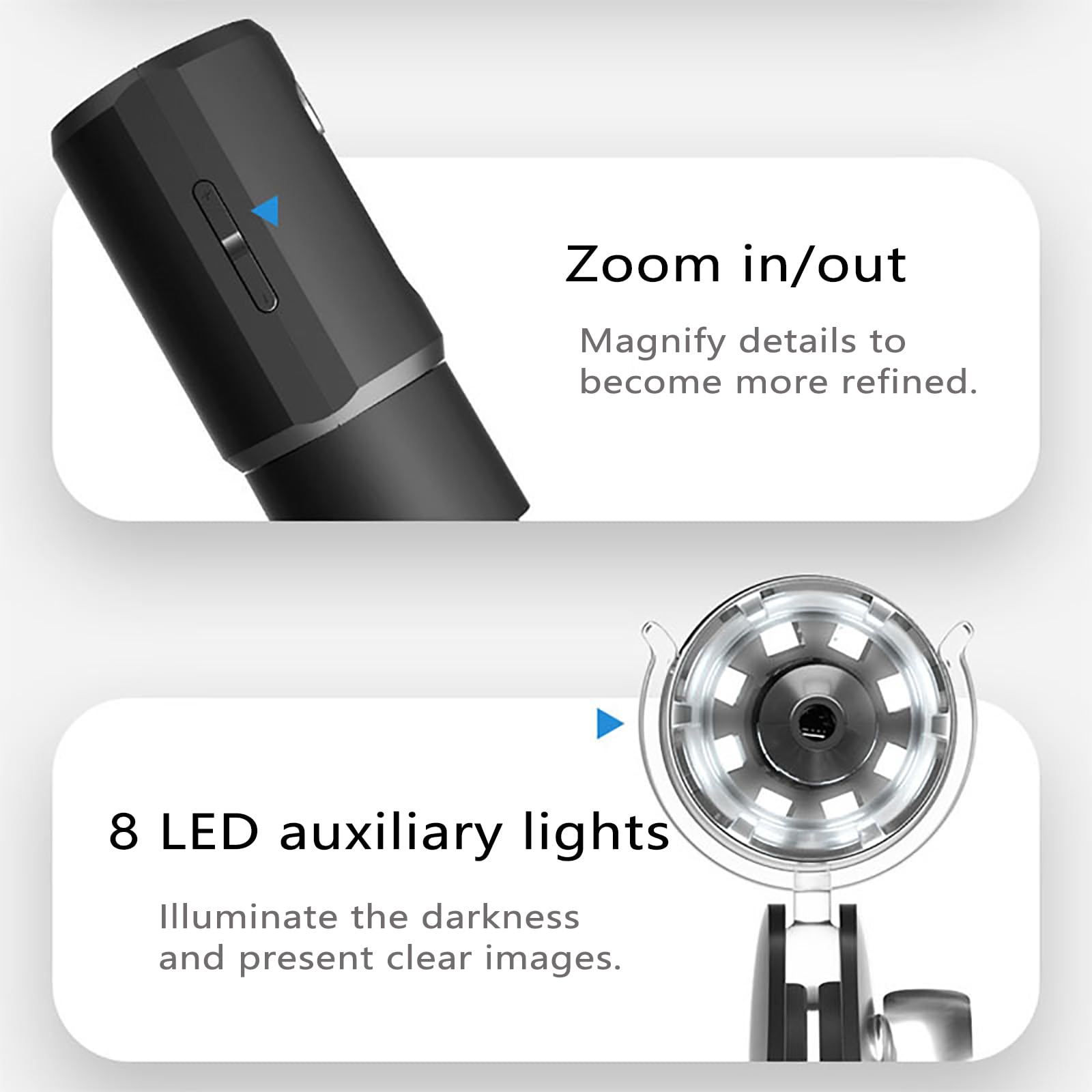 Máquina Analizadora De Piel, Detector De Cuero Cabelludo Y Cabello, Microscopio Digital, con Soporte Ajustable Y Cámara De Microscopio USB HD, Aumento De 50X-1000X, Compatible