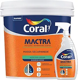 Kit Anti Umidade Parede - Massa E Spray Seca Parede Mactra Rosado Fosco
