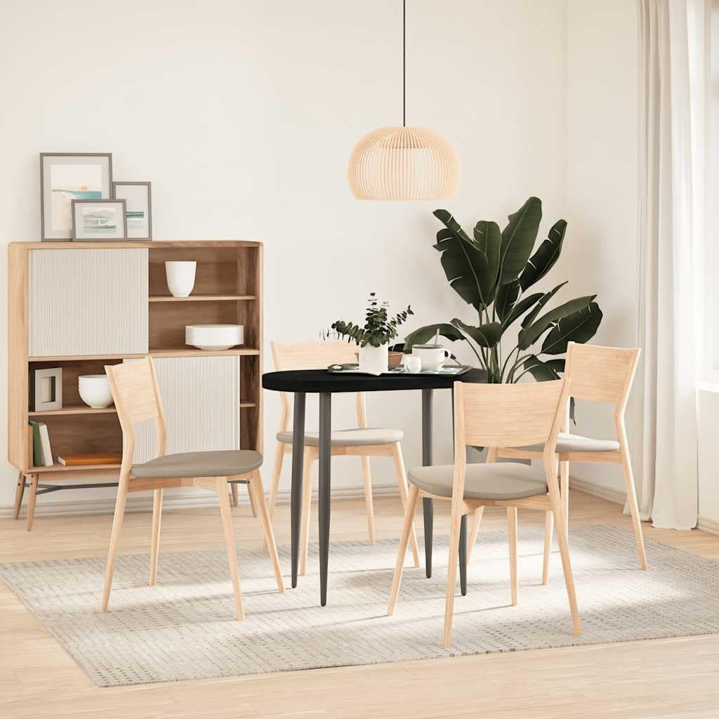 Tischplatte Dunkelbraun Oval aus massivem Eichenholz 80x40x4 cm, vielseitige Arbeitsplatte für Büro, Küche, Wohnen, stabiles Möbelbrett zum Bauen, Renovieren, DIY und Ersatz
