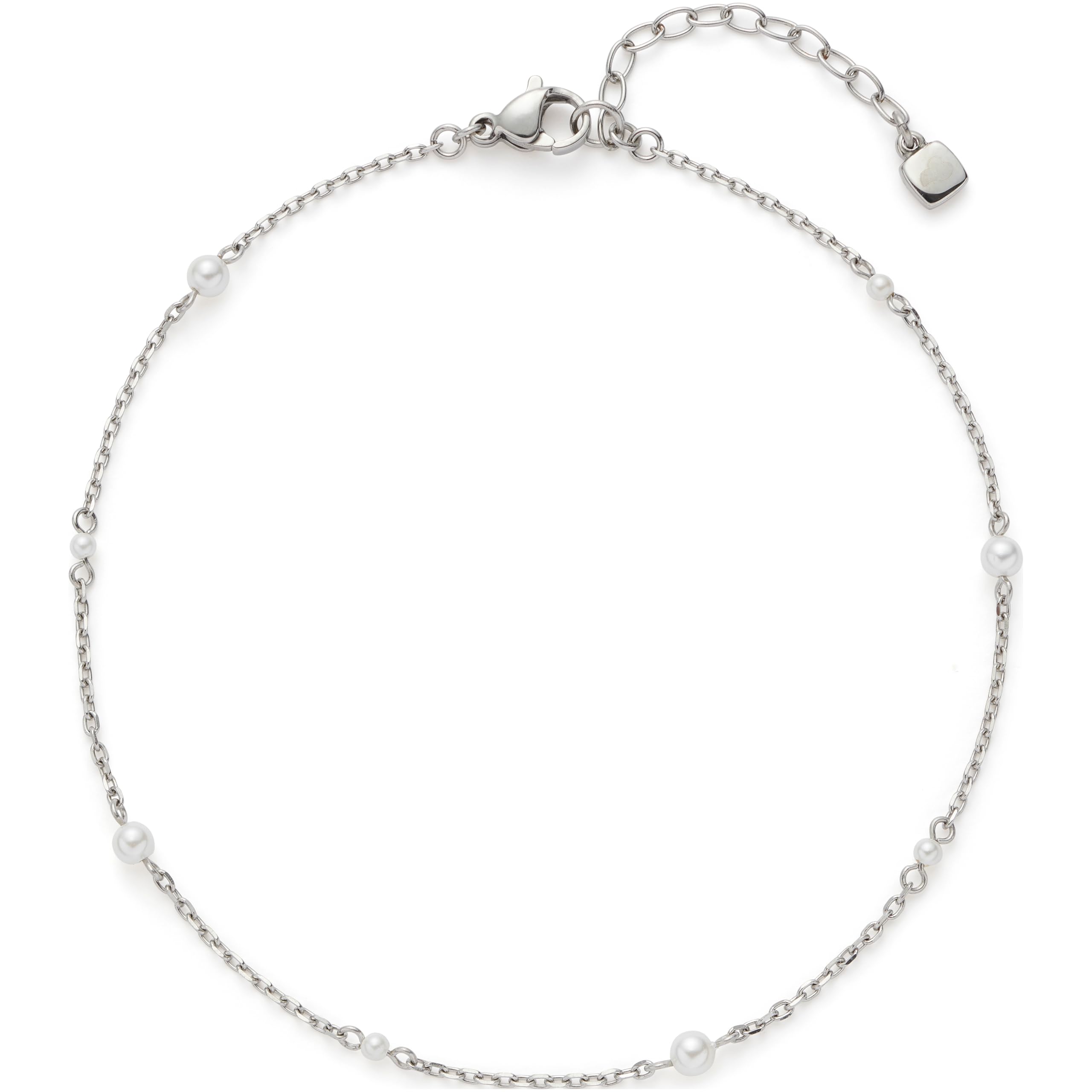 Tobillera Ciao Navina de acero inoxidable con perlas de JEWELS BY LEONARDO 4