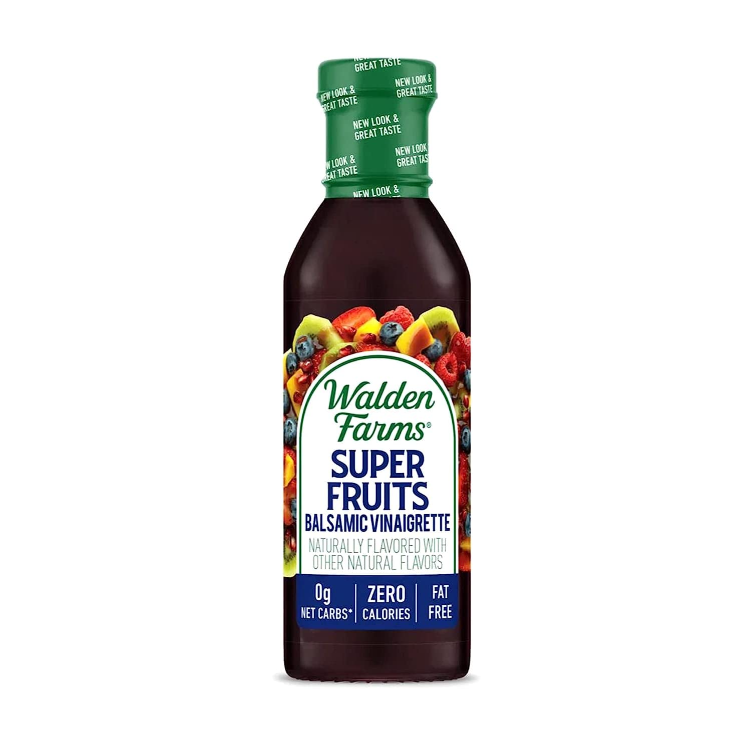 Super Fruits Balsamic Vinaigrette Dressing 12 oz. Bottle - Sweet and Tangy, Vegan, Kosher & Keto Friendly, Dairy Free, 0g Net Carbs - Topping for Traditional Salads, Sandwiches and More